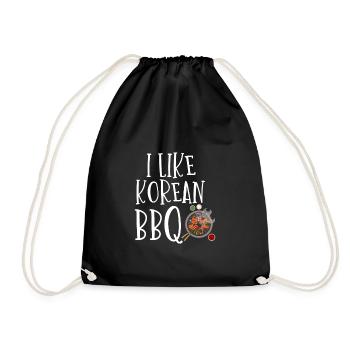 Korean BBQ, Korean Band, Korean - Drawstring Bag - black - Front