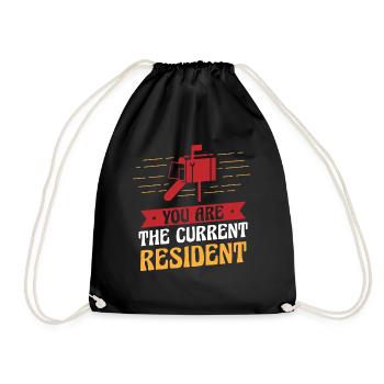 Postal worker, postal worker, postman - Drawstring Bag - black - Front