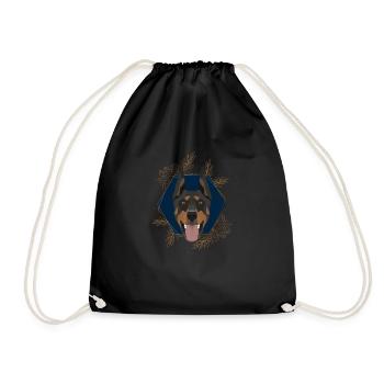Golden Dog Doberman - Drawstring Bag - black - Front