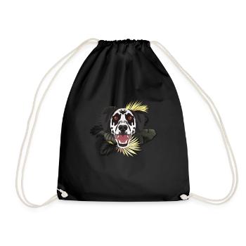 Golden Dog Dalmatian - Drawstring Bag - black - Front