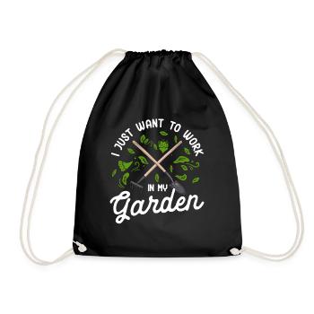 Pflanzen Gartenarbeit Gärtner Landschaftsarchitekt - Turnbeutel - Schwarz - Vorne