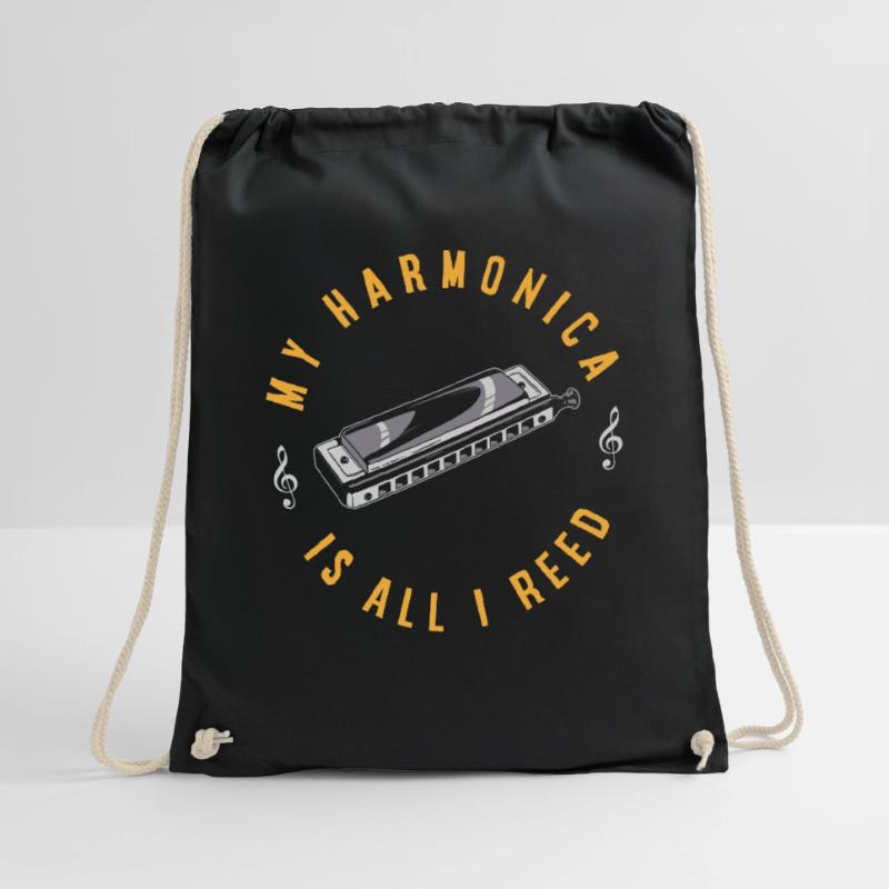 Harmonica player, Unny harmonica Drawstring Bag