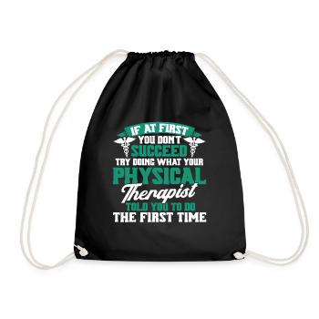 Physiotherapy Physiotherapist Physio - Drawstring Bag - black - Front