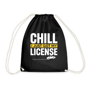 Driving licence - Drawstring Bag - black - Front