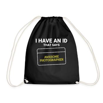 Photographer, Photography - Drawstring Bag - black - Front