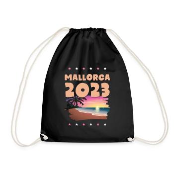Mallorca 2023 - Turnbeutel - Schwarz - Vorne
