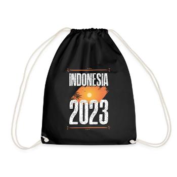 Indonesia 2023 - Turnbeutel - Schwarz - Vorne