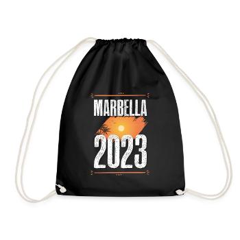 Marbella 2023 - Drawstring Bag - black - Front