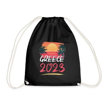 Greece 2023 - Turnbeutel - Schwarz - Vorne