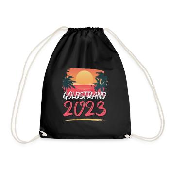 Goldstrand 2023 - Turnbeutel - Schwarz - Vorne