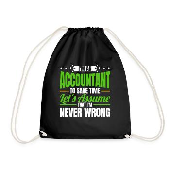 Buchhalter Geschenk Buchhaltung Steuer Cpa - Turnbeutel - Schwarz - Vorne