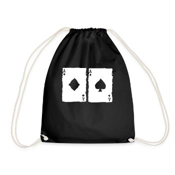 Poker Poker Cartes Joueurs de poker - Sac de sport léger - noir - Devant