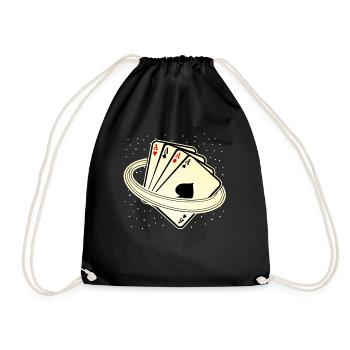 Poker Poker Cartes Joueurs de poker - Sac de sport léger - noir - Devant