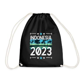 Indonesia 2023 - Drawstring Bag - black - Front