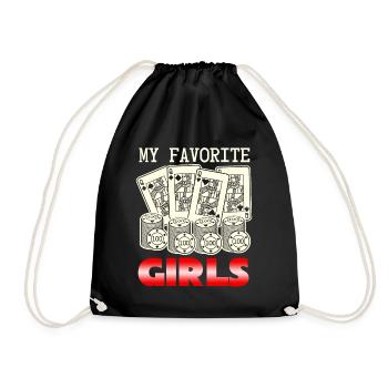 Poker Cartes de Poker Femmes Joueurs de Poker - Sac de sport léger - noir - Devant