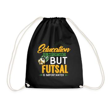 Futsal, Football, - Drawstring Bag - black - Front