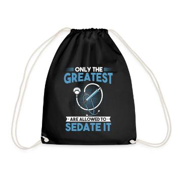 Anesthesia, anaesthetist - Drawstring Bag - black - Front