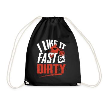 Motocross bikers - Drawstring Bag - black - Front