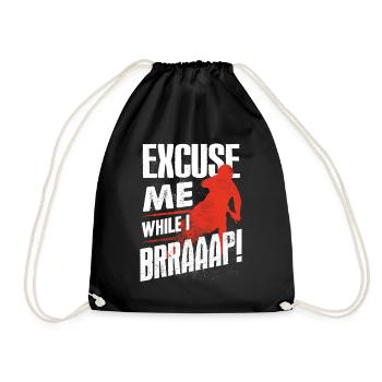 Motocross bikers - Drawstring Bag - black - Front