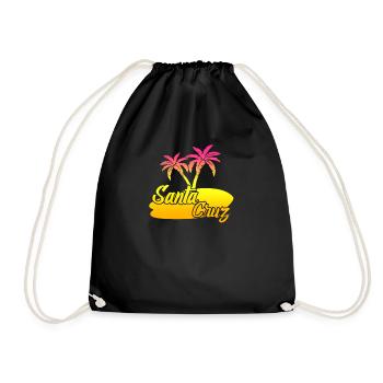 Santa Cruz Surfing Surfboard - Drawstring Bag - black - Front