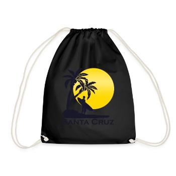 Santa Cruz Surfboard Surfer - Drawstring Bag - black - Front
