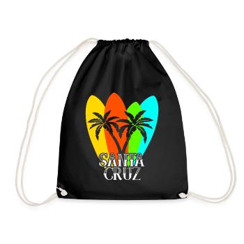 Surfboard Santa Cruz Surfer - Drawstring Bag - black - Front