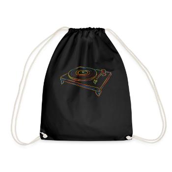 Disque vinyle platine vinyle - Sac de sport léger - noir - Devant