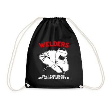 Welder Mechanic Locksmith Welding - Drawstring Bag - black - Front