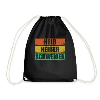 Heiß Heißer Schweißer - Turnbeutel - Schwarz - Vorne