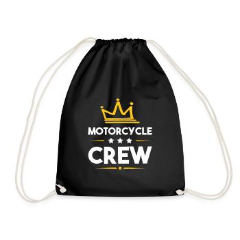 Motorcycle Crew - Drawstring Bag - black - Front