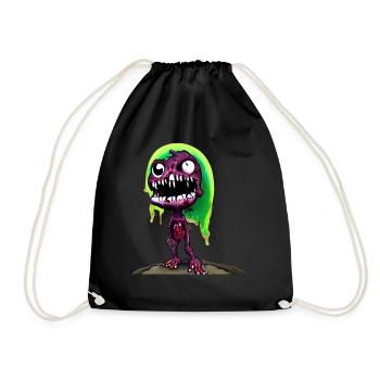 A Cute Cartoon Zombie #5 - Turnbeutel - Schwarz - Vorne