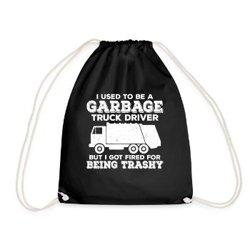 Garbage truck driver - Drawstring Bag - black - Front