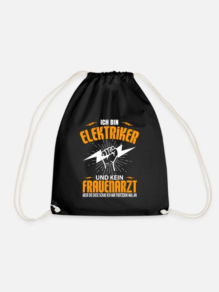 Elektriker elektroinstallateur elektrizität - Turnbeutel - Schwarz