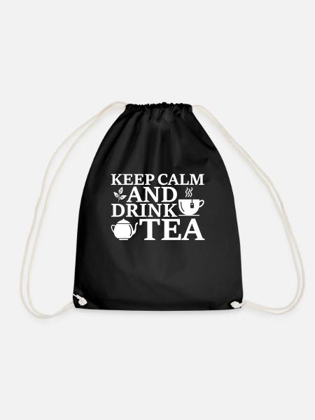Teetrinker Geschenk Tasse Tee Liebhaber - Turnbeutel - Schwarz