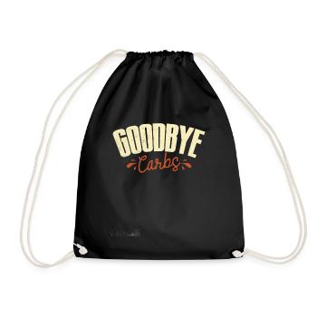 Keto diet, carbohydrate-free diet, keto - Drawstring Bag - black - Front