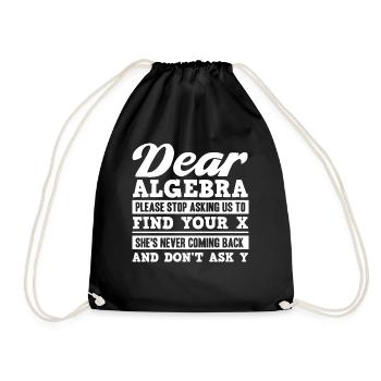 Algebra, Analysis, Science, Mathematics - Drawstring Bag - black - Front