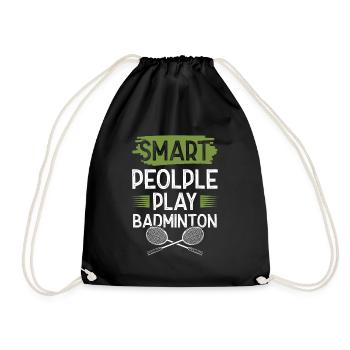 badminton sport - Turnbeutel - Schwarz - Vorne