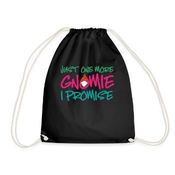 Gnome - Gnome Collecting - Gnome Collector - Drawstring Bag - black - Front