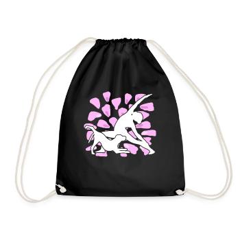 Yoga Dog Méditation Chiens Yoga Exercice - Sac de sport léger - noir - Devant