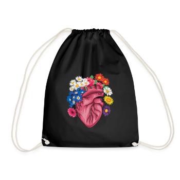 Anatomy Cardiac Cardiology Cardiac Surgery - Drawstring Bag - black - Front