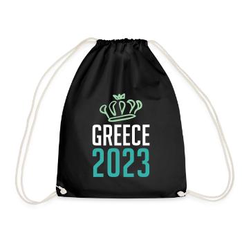 Greece 2023 Krone - Drawstring Bag - black - Front