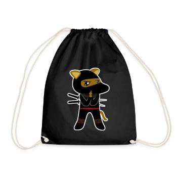 Ninja Hund Hunde Ninjas - Turnbeutel - Schwarz - Vorne