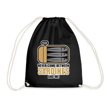Sardine Fishing Angler Sardines - Drawstring Bag - black - Front