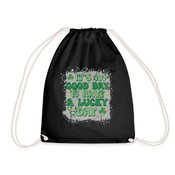 It's a good day to have a lucky day - Drawstring Bag - black - Front