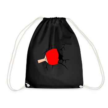 Table tennis Table tennis bats - Drawstring Bag - black - Front