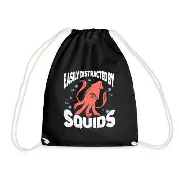 Seafood lover gift seafood - Drawstring Bag - black - Front