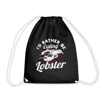 Seafood Lovers Gift Seafood - Drawstring Bag - black - Front