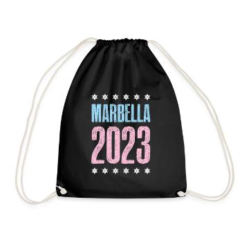 Marbella 2023 - Drawstring Bag - black - Front