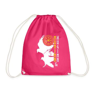 Rabe Vegvisir Wikinger Raben - Turnbeutel - Fuchsia - Vorne