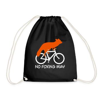 Fox Bicycle Foxes - Drawstring Bag - black - Front